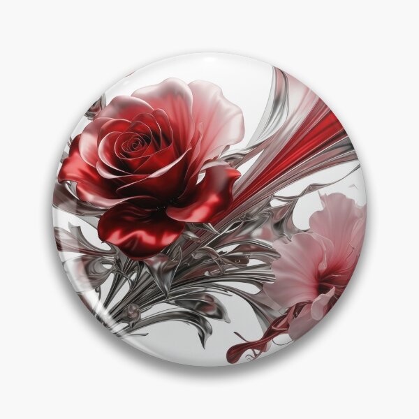 Item preview, RED ROSE AND PINK FLOWERS ON BLACK BACKGROUND designed and sold by dazzlemakers.