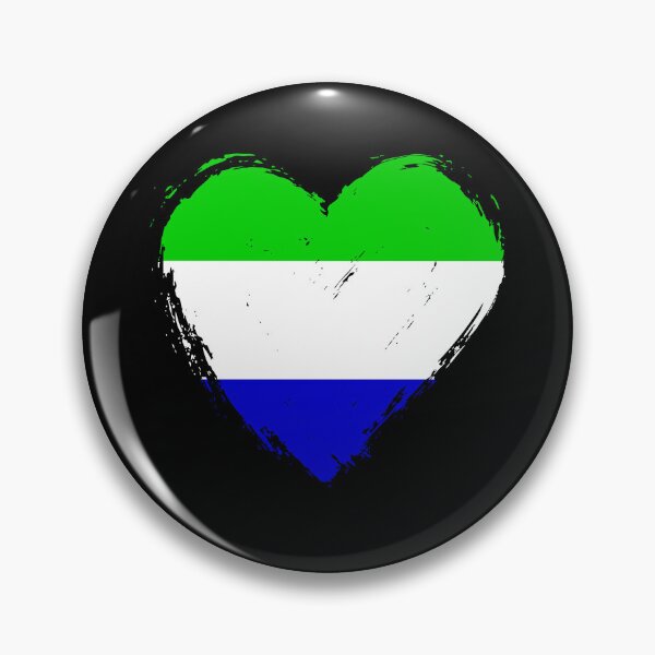 Item preview, Distressed Sierra Leone Flag Heart SL designed and sold by shitpostee.
