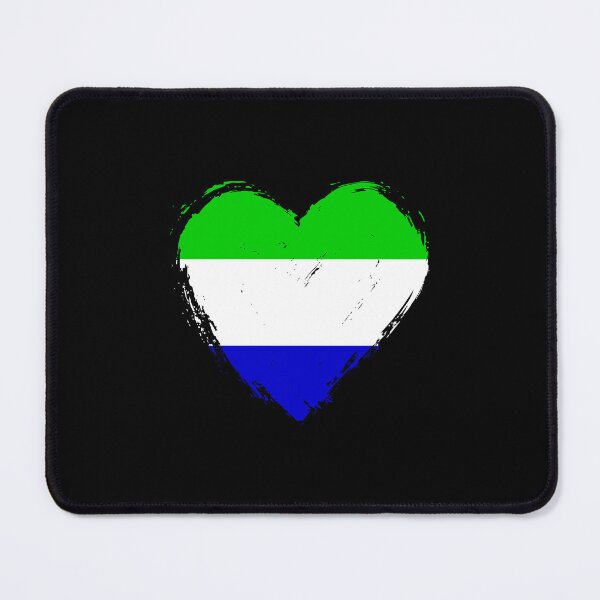 Item preview, Distressed Sierra Leone Flag Heart SL designed and sold by shitpostee.