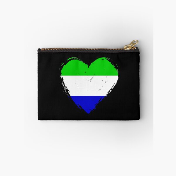 Item preview, Distressed Sierra Leone Flag Heart SL designed and sold by shitpostee.