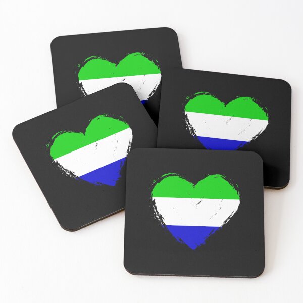 Item preview, Distressed Sierra Leone Flag Heart SL designed and sold by shitpostee.