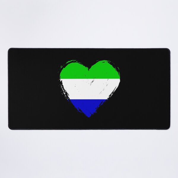 Item preview, Distressed Sierra Leone Flag Heart SL designed and sold by shitpostee.