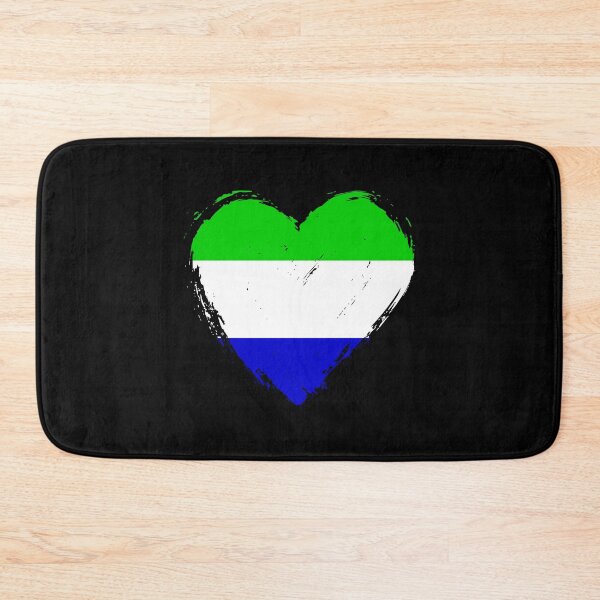 Item preview, Distressed Sierra Leone Flag Heart SL designed and sold by shitpostee.