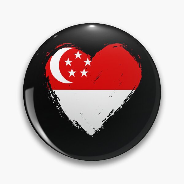 Item preview, Distressed Singapore Flag Heart SG designed and sold by shitpostee.