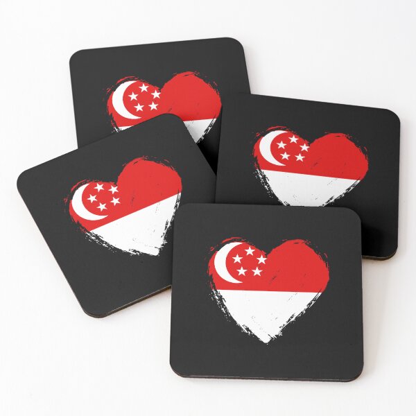 Item preview, Distressed Singapore Flag Heart SG designed and sold by shitpostee.
