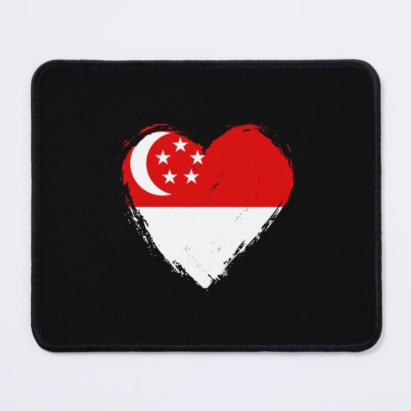 Item preview, Distressed Singapore Flag Heart SG designed and sold by shitpostee.