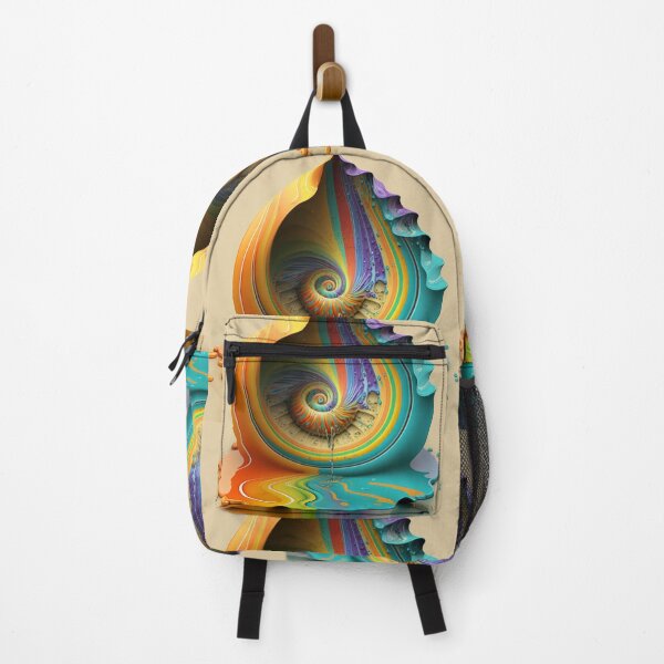 Item preview, Striped Rainbow Shell Melting into Colour designed and sold by RAGANADesign.