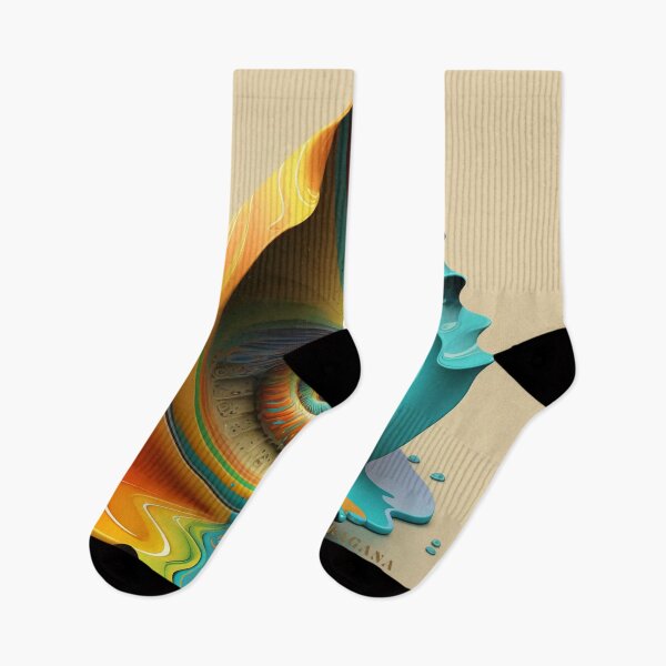 Item preview, Striped Rainbow Shell Melting into Colour designed and sold by RAGANADesign.