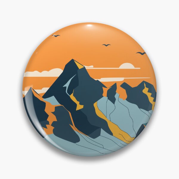 Item preview, Majestic Mountain Sunset Geometric Emblem designed and sold by Vision Crafted.