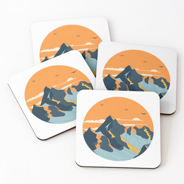Item preview, Majestic Mountain Sunset Geometric Emblem designed and sold by Vision Crafted.
