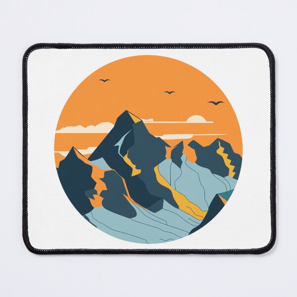 Item preview, Majestic Mountain Sunset Geometric Emblem designed and sold by Vision Crafted.
