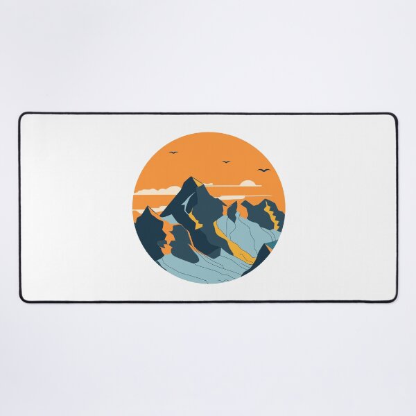 Item preview, Majestic Mountain Sunset Geometric Emblem designed and sold by Vision Crafted.
