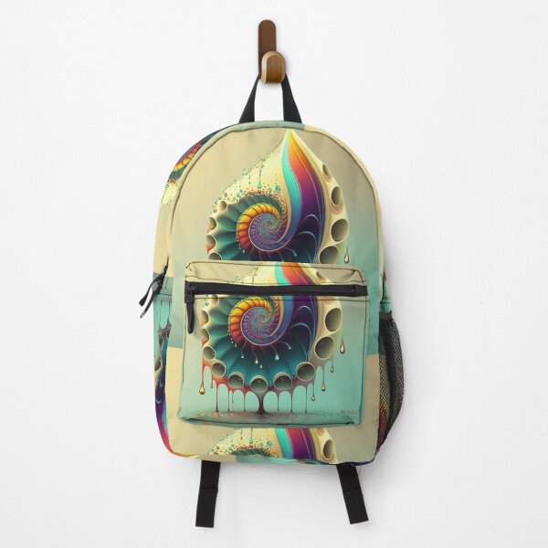 Item preview, Fluted Teal Drop with Rainbow Spiral designed and sold by RAGANADesign.