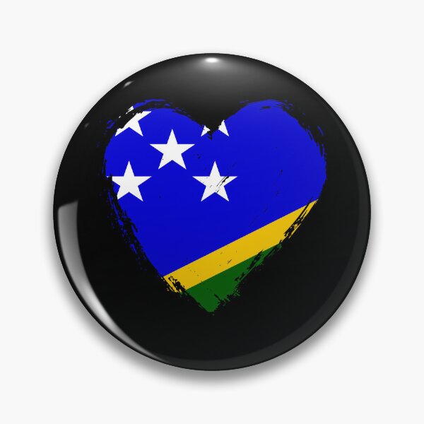 Item preview, Distressed Solomon Islands Flag Heart SB designed and sold by shitpostee.