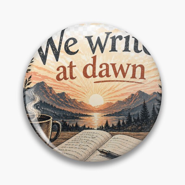 Item preview, We Write at Dawn - Hills designed and sold by WaywardWillowCo.