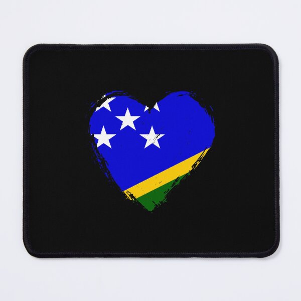 Item preview, Distressed Solomon Islands Flag Heart SB designed and sold by shitpostee.