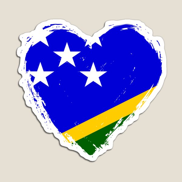 Item preview, Distressed Solomon Islands Flag Heart SB designed and sold by shitpostee.