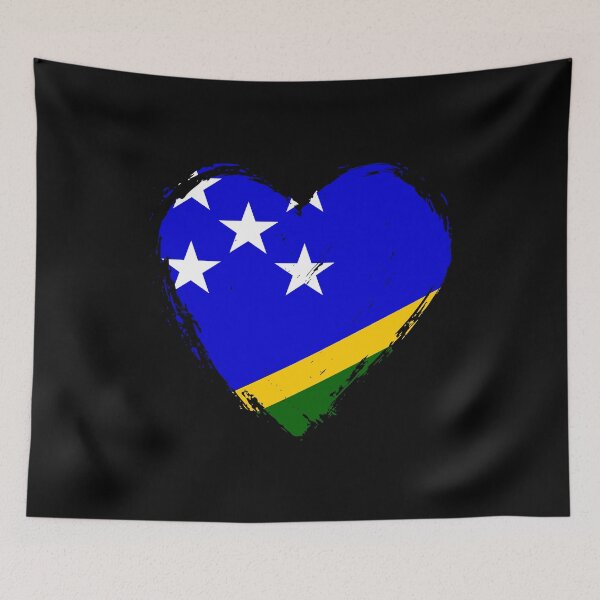 Item preview, Distressed Solomon Islands Flag Heart SB designed and sold by shitpostee.