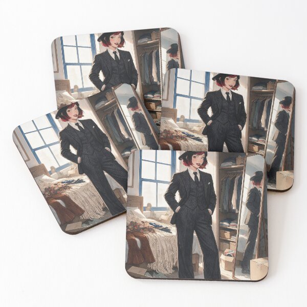 Item preview, Vintage Gangster Suit Fedora Cigar Anime Art designed and sold by Hen-C-Art.