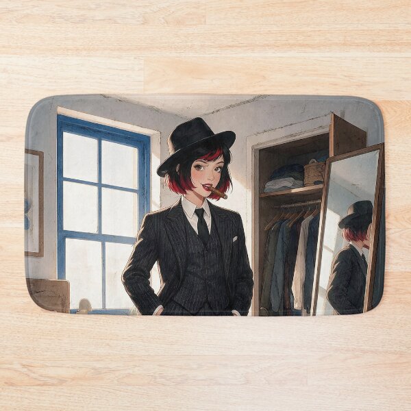 Item preview, Vintage Gangster Suit Fedora Cigar Anime Art designed and sold by Hen-C-Art.