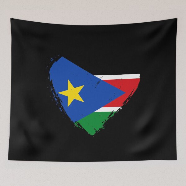 Item preview, Distressed South Sudan Flag Heart SS designed and sold by shitpostee.