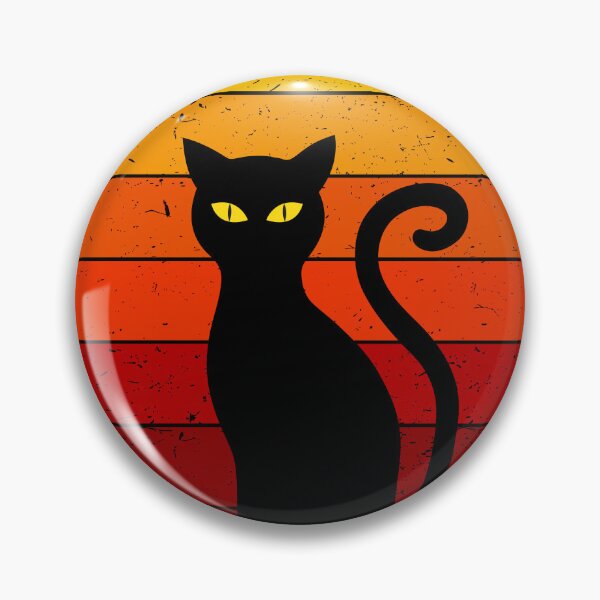 Item preview, Vintage Retro Sunset Halloween Black Cat I designed and sold by Lemon Pepper.