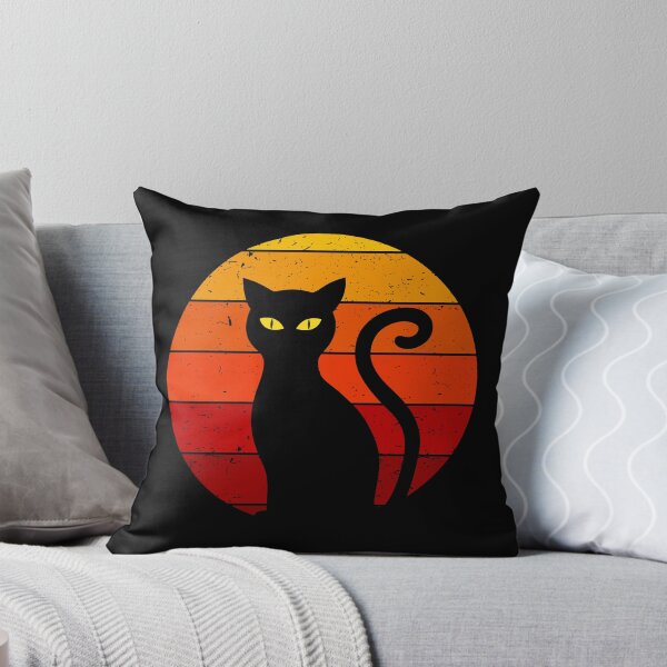 Item preview, Vintage Retro Sunset Halloween Black Cat I designed and sold by Lemon Pepper.