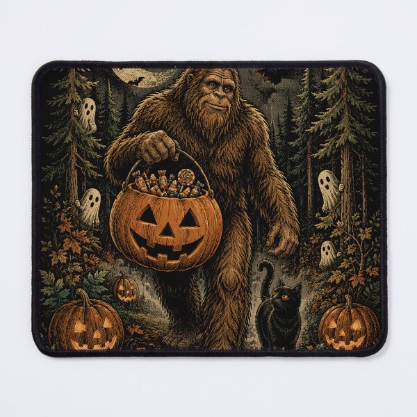 Item preview, Halloween Bigfoot Pumpkin Forest Sasquatch designed and sold by will freed18.