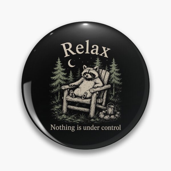 Item preview, Relax Nothing is Under Control Funny Raccoon Surrender designed and sold by haris-rana-wren.