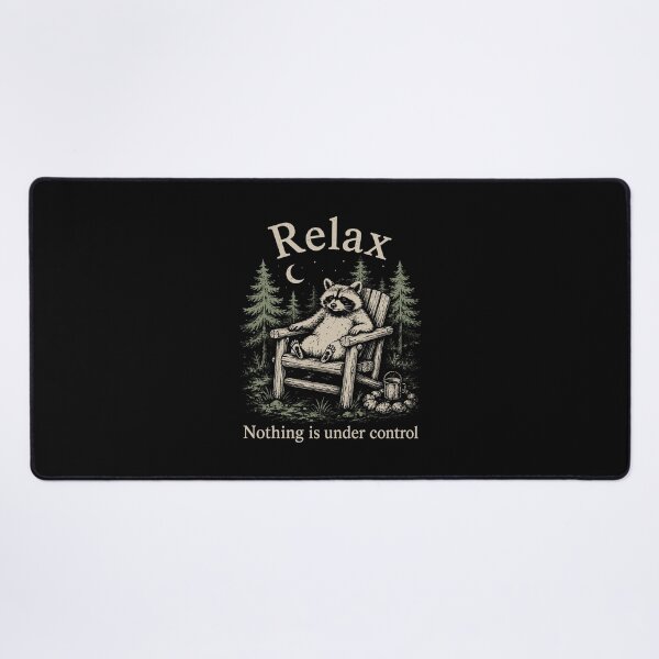 Item preview, Relax Nothing is Under Control Funny Raccoon Surrender designed and sold by haris-rana-wren.