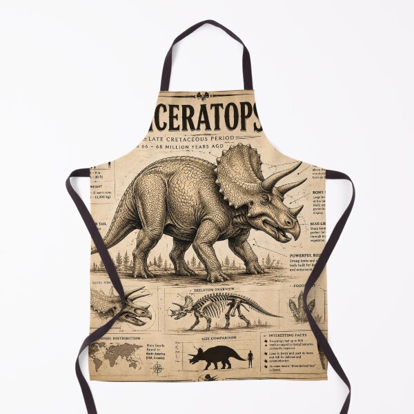 Item preview, Triceratops Dinosaur Scientific Illustration designed and sold by VantedStore.