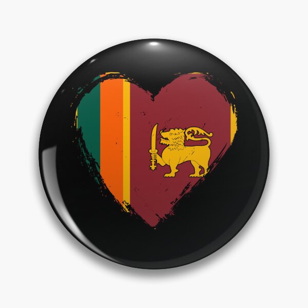 Item preview, Distressed Sri Lanka Flag Heart LK designed and sold by shitpostee.