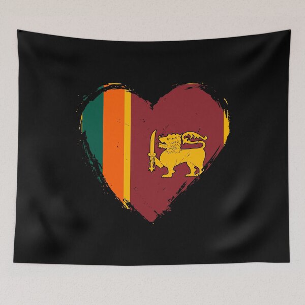 Item preview, Distressed Sri Lanka Flag Heart LK designed and sold by shitpostee.