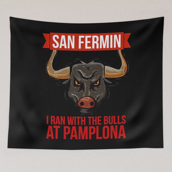 Item preview, SAN FERMIN RUNNING WITH THE BULLS AT PAMPLONA designed and sold by MadeThisFMeS.