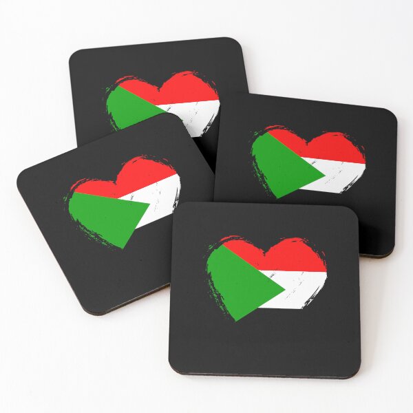 Item preview, Distressed Sudan Flag Heart SD designed and sold by shitpostee.