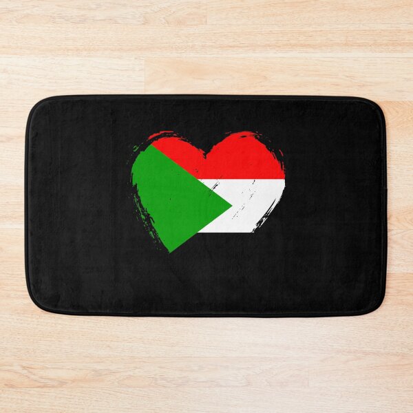Item preview, Distressed Sudan Flag Heart SD designed and sold by shitpostee.