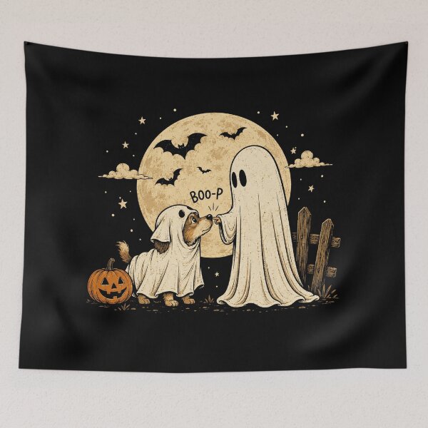 Item preview, Boo Boo-p Dog Ghost Funny Halloween Dog Lovers Dog designed and sold by will freed18.