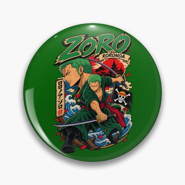 Item preview, Roronoa Zoro – Retro Anime Swordsman designed and sold by Pandaburba.