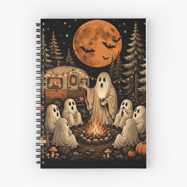 Item preview, Happy Ghost Camping Around Campfire Vintage Halloween designed and sold by will freed18.
