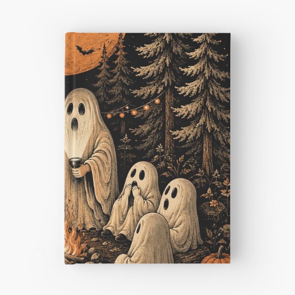 Item preview, Happy Ghost Camping Around Campfire Vintage Halloween designed and sold by will freed18.