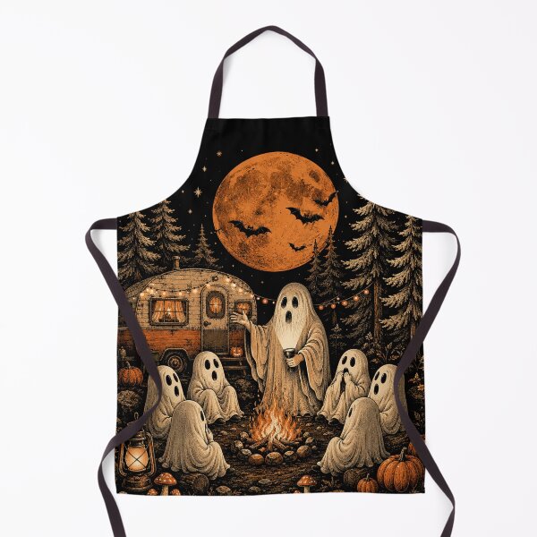Item preview, Happy Ghost Camping Around Campfire Vintage Halloween designed and sold by will freed18.