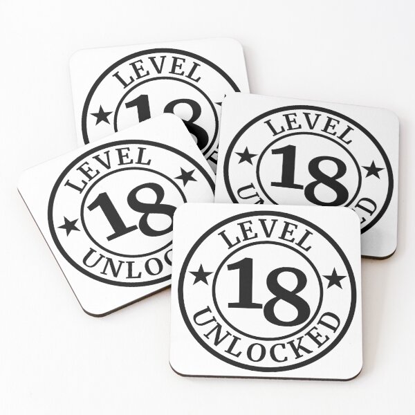 Item preview, Level 18 Unlocked | 18th Birthday Gamer designed and sold by highflycrafts.