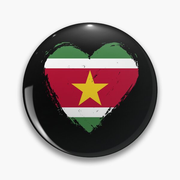 Item preview, Distressed Suriname Flag Heart SR designed and sold by shitpostee.