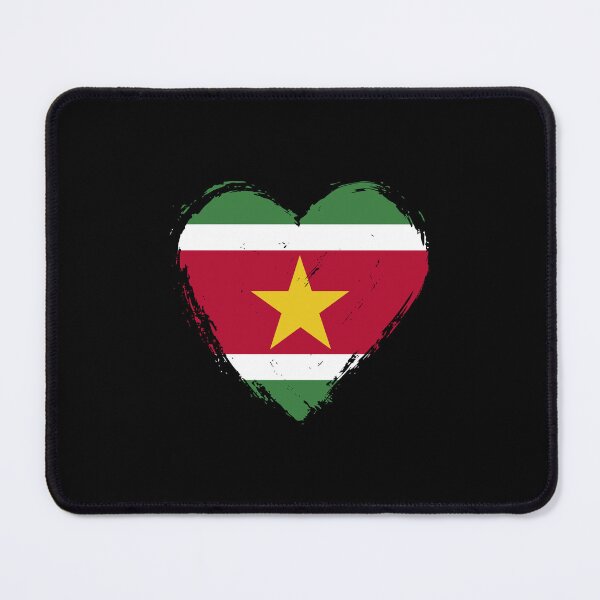 Item preview, Distressed Suriname Flag Heart SR designed and sold by shitpostee.