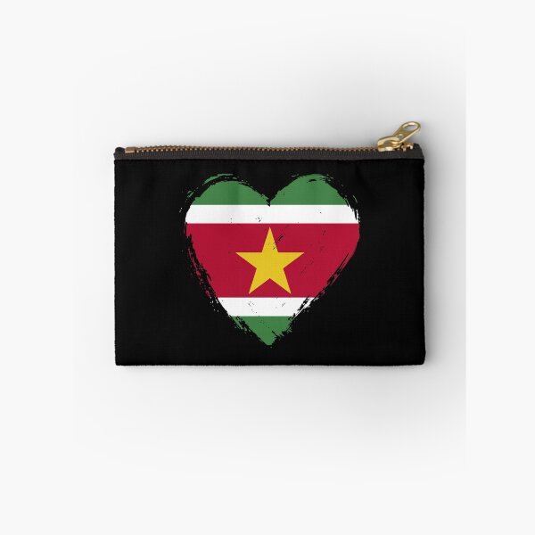 Item preview, Distressed Suriname Flag Heart SR designed and sold by shitpostee.