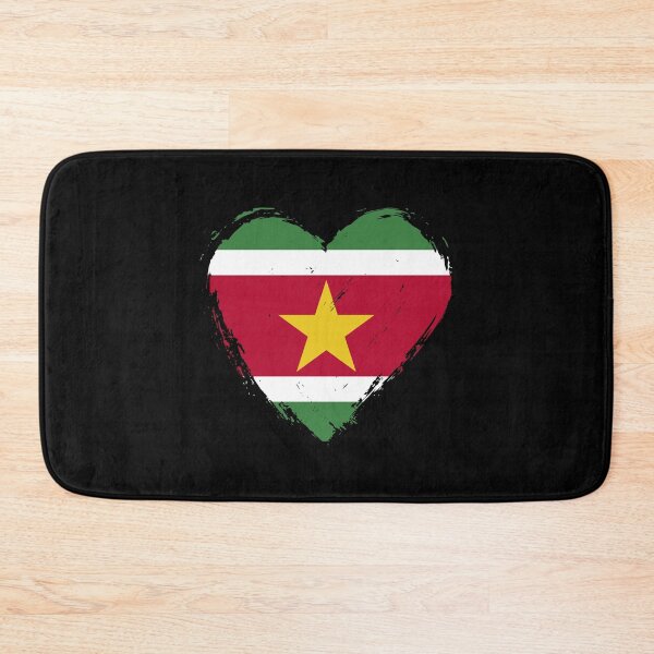 Item preview, Distressed Suriname Flag Heart SR designed and sold by shitpostee.