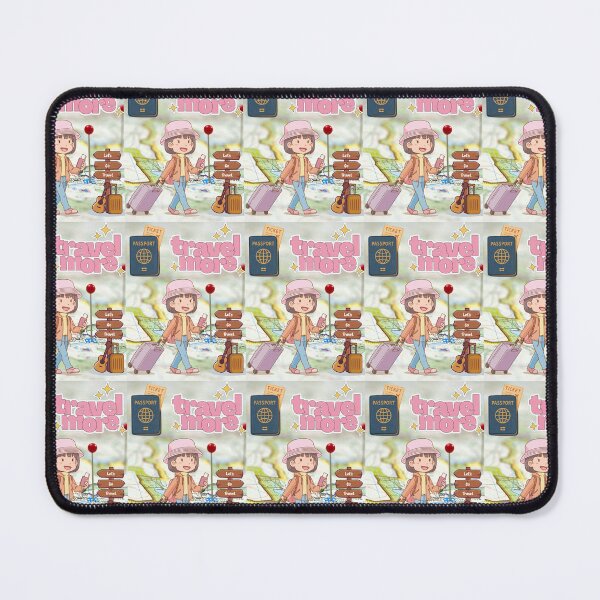 Item preview, Travel More Girl Traveler Passport Luggage Wanderlust Quote Art designed and sold by Artemis & Woven Collective.