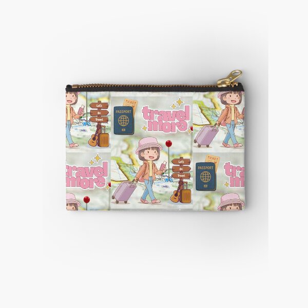 Item preview, Travel More Girl Traveler Passport Luggage Wanderlust Quote Art designed and sold by Artemis & Woven Collective.