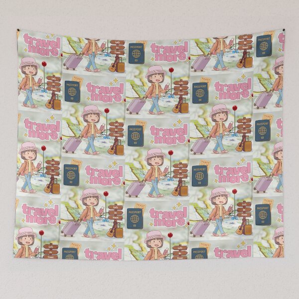 Item preview, Travel More Girl Traveler Passport Luggage Wanderlust Quote Art designed and sold by Artemis & Woven Collective.