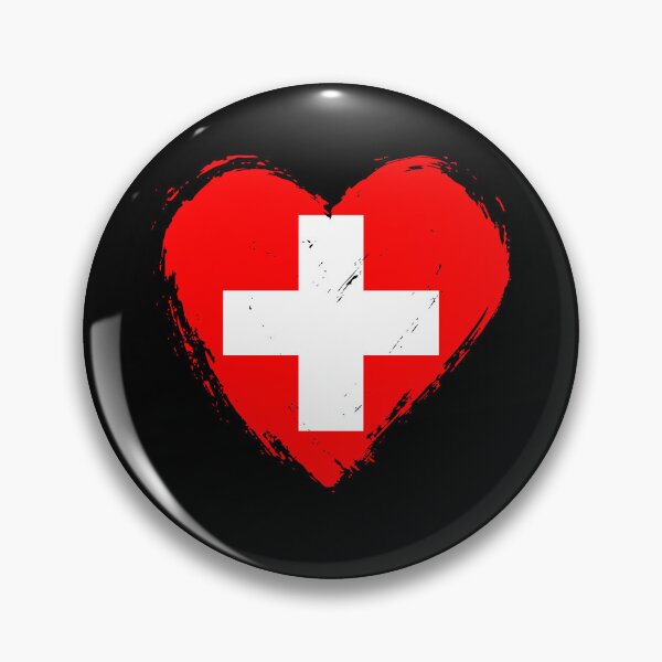 Item preview, Distressed Switzerland Flag Heart CH designed and sold by shitpostee.